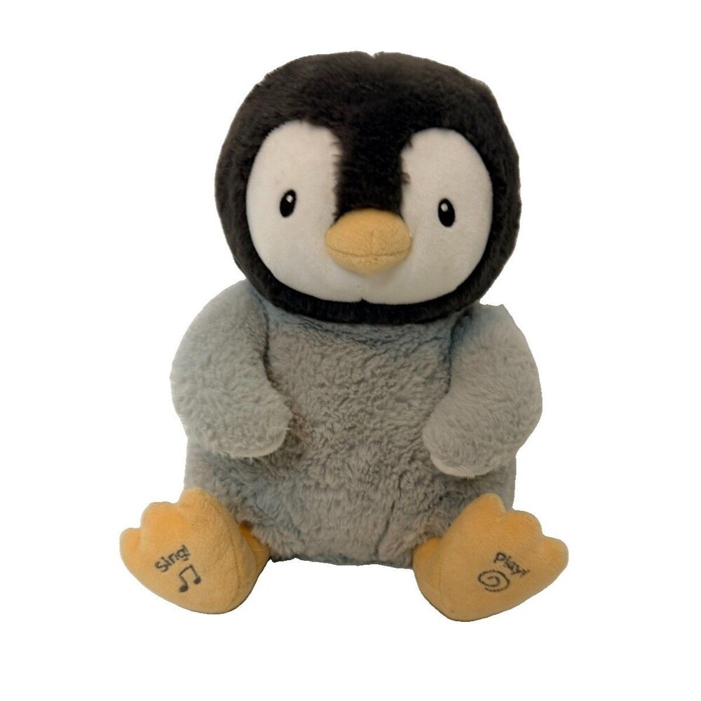 Baby Gund Kissy The Penguin Talking Moving Plush Toy Sings Plays Tested EUC